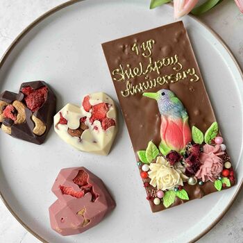Chocolate Colibri And Flowers Unusual Personalised Gift, 2 of 10