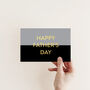 Black Grey Luxury Foil Father's Day Card, thumbnail 1 of 5