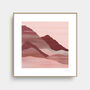 Pink Desert Mountain Landscape Print, thumbnail 1 of 7