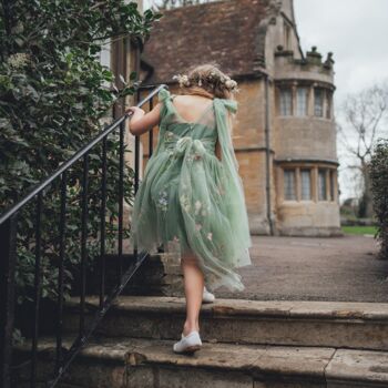Enchanted Angel Fairy Flower Girl Dress Fern, 8 of 12