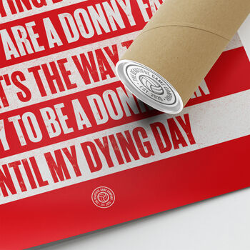 Doncaster Rovers 'When I Was Young' Football Song Print, 3 of 3