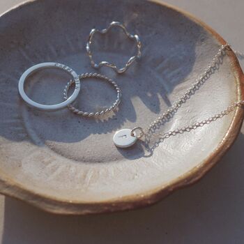 Personalised Hand Stamped Initial Disc Necklace, 5 of 12