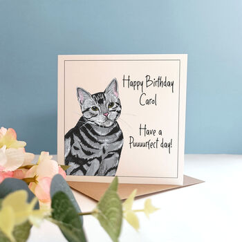 Personalised Cat Birthday Card, 2 of 6