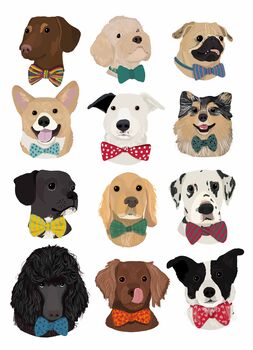 Dogs In Bow Tie Print, 2 of 2