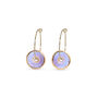 Ceramic, Glass And Gold Opal Frost Hoop Earrings, thumbnail 1 of 5