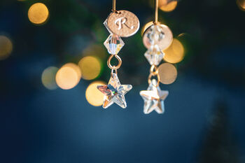 Personalised Crystal Star Christmas Tree Ornament, 6 of 6