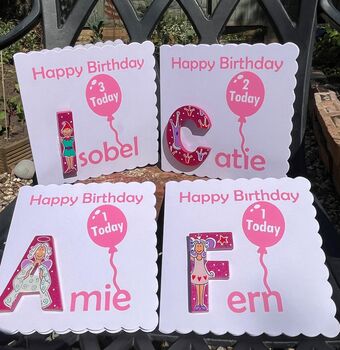 Personalised Pink Door Letter Card, 2 of 2