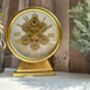 Gold Distressed Moving Gears Mantel Clock Roman Numeral, thumbnail 5 of 8