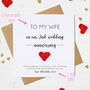 Personalised 2nd Cotton Wedding Anniversary Card, thumbnail 5 of 6
