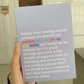 Politely Ask It To Leave: Cancer Card To Offer Support, 2 of 2