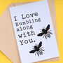 Bumbling Bees Valentine Or Anniversary Card, thumbnail 2 of 3