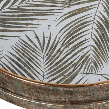 Set Of Two Mirrored Palm Leaf Nest Tables, 3 of 4