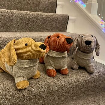 Dachshund Door Stop With Jumpers On, 6 of 7