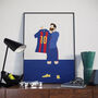 Lionel Messi Barcelona Print, thumbnail 1 of 4