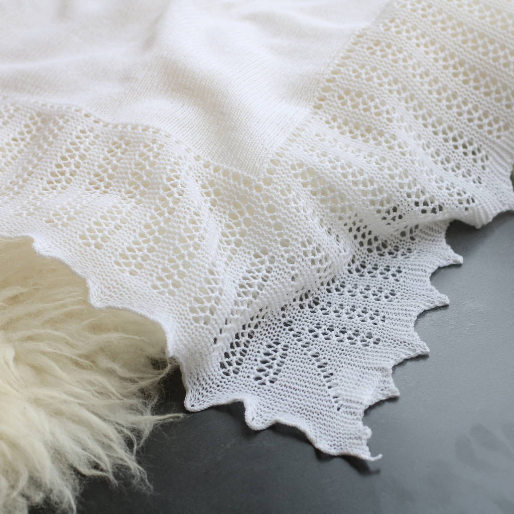 Merino Wool Baby Christening Shawl By Adore Baby
