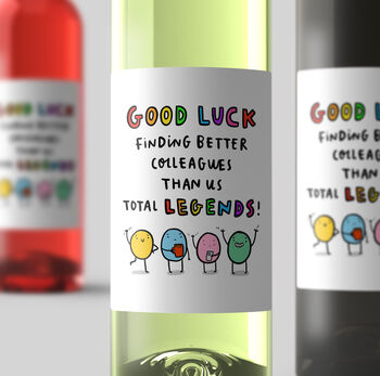 Personalised Wine Label 'Better Colleagues Than Us', 2 of 2