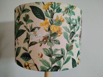 Botanical Print Lampshade With Pink And Yellow Flowers, 4 of 8
