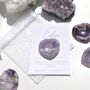 Calm Amethyst Heart Worry Thumb Stone Gift For Calm And De Stress, thumbnail 7 of 9