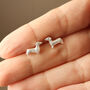 Sausage Dog Stud Earrings In Silver, thumbnail 6 of 6