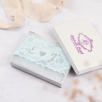 Simply 'Initial And Heart' Bridal Garter, 2 of 4