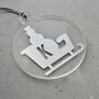 Personalised Father Christmas Sleigh Tree Decoration, thumbnail 1 of 8