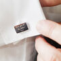 Engraved Handwriting Oblong Cufflinks, thumbnail 1 of 3