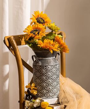 Vintage Galvanized Metal Can Vase, 6 of 9