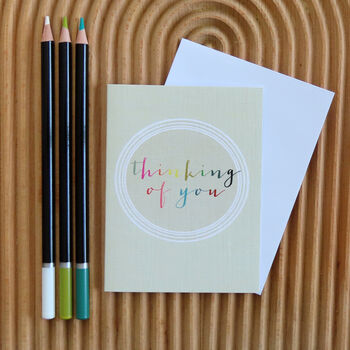 Mini Colourful Thinking Of You Card, 3 of 5