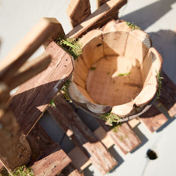 Wooden Lodge Bird House Planter, 5 of 8