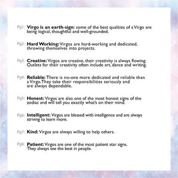 Virgo Zodiac Star Sign Banner Card, 4 of 6
