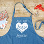 Personalised Made With Love By Denim Apron, thumbnail 1 of 2