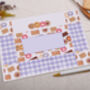 A4 Origami Writing Paper That Folds Into An Envelope With Biscuit Design, thumbnail 3 of 5