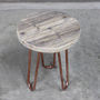 Reclaimed Stool Side Table With Copper Hairpin Legs, thumbnail 4 of 4