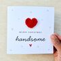 Handsome Crochet Heart Christmas Card, thumbnail 1 of 3