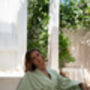 Sage Green 100% Linen Robe, thumbnail 8 of 9