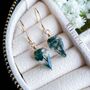 Moss Agate Dangle Earrings, thumbnail 1 of 11