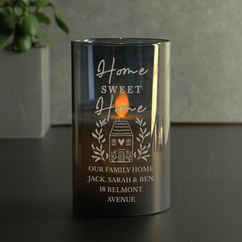 Personalised Smoked Glass LED Candle, 2 of 7
