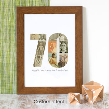 Personalised Birthday Photo Print 60th 70th 80th, 5 of 5