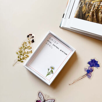 Cut Out Enamelled Birth Flower Necklace In A Gift Box, 9 of 11
