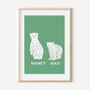'Spotty Polar Pair' Personalised Siblings Bear Print, thumbnail 1 of 2