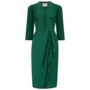 Mabel Long Sleeve Dress In Hampton Green 1940s Style, thumbnail 1 of 3