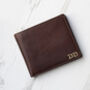 Personalised Men's Leather Wallet Zip Coin Pocket Rfid, thumbnail 2 of 6