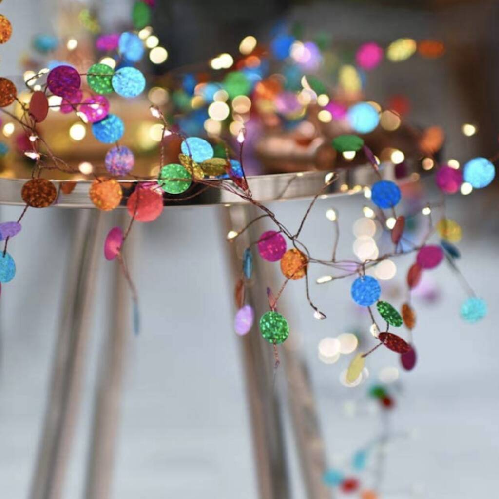 Multi Coloured Confetti String Fairy Light, 1 of 3