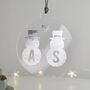 Personalised Snowman Couple Christmas Tree Decoration, thumbnail 1 of 11