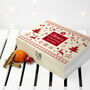 Personalised Festive Scandi Print Christmas Eve Box, thumbnail 2 of 6