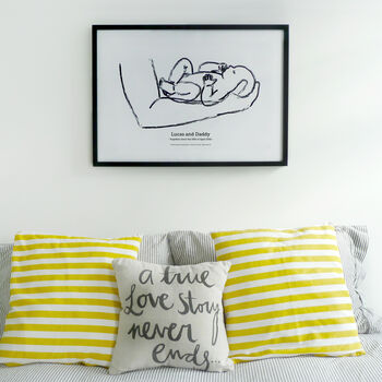 'The First' Personalised To Scale New Baby Print, 3 of 3