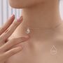 Moonstone Moon And Droplet Pendant Necklace, thumbnail 4 of 11