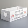 Personalised Rainbow White Wooden Storage Crate, thumbnail 3 of 4