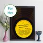 Personalised Music Print For Mum Lp Label Gift For Her, thumbnail 1 of 12