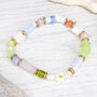 Blossom Rose Quartz And Lace Agate Beaded Bracelet, thumbnail 1 of 3